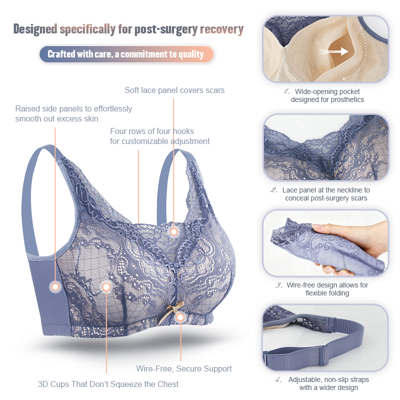Post breast surgery bra, power – обзор и цена Mastectomy Bra Pocket