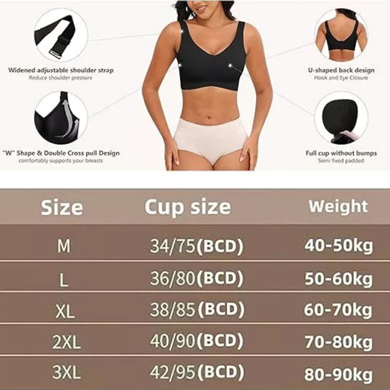 Women's Seamless Underwear Thi – обзор и цена Minimizer Bra Women