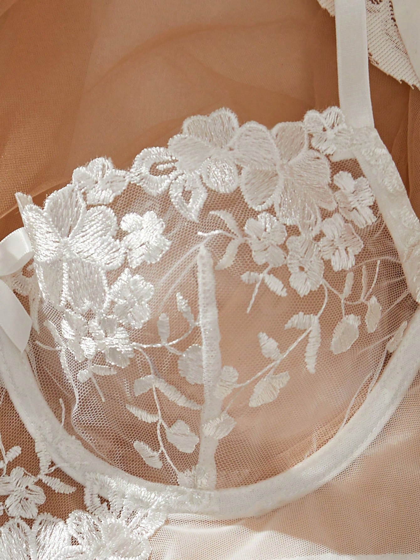 Romantic White Floral Lace Lin – обзор и цена Sheer Bra Lace