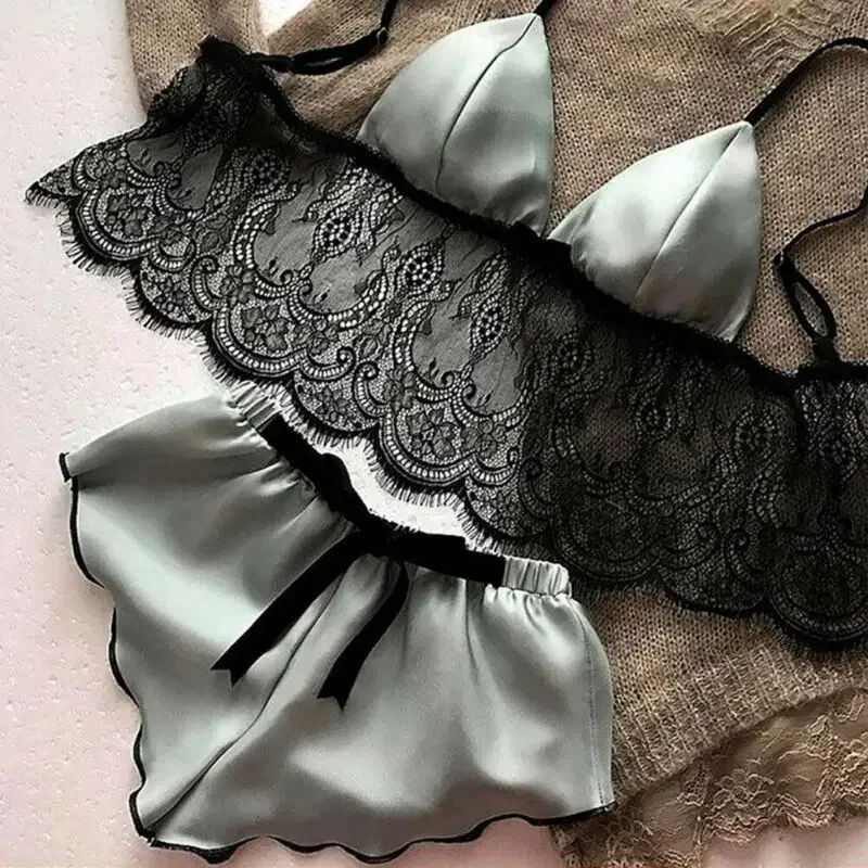 Women's Underwear Sexy Silk Sa – обзор и цена Lace Bralette Set