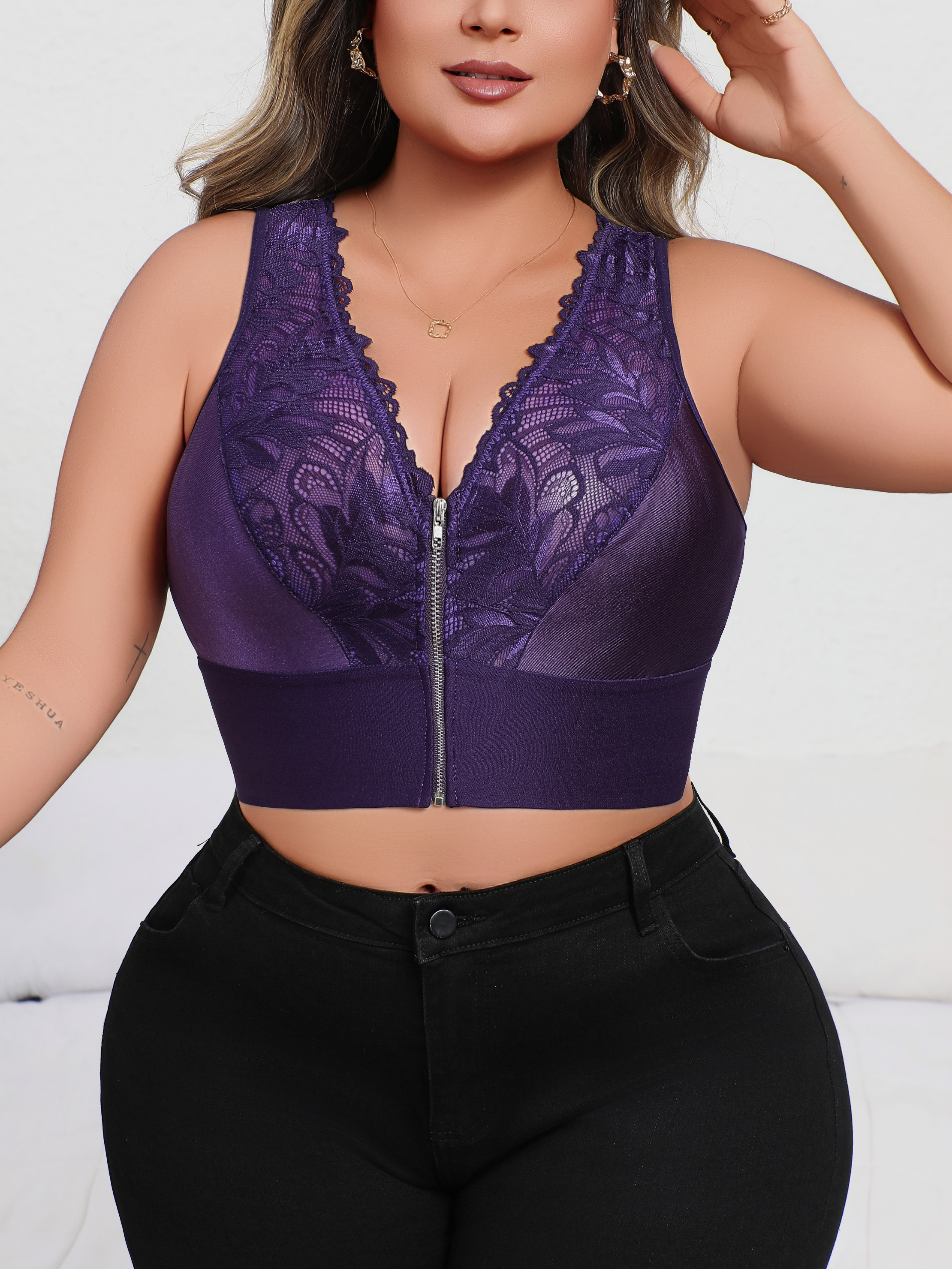New Arrival Plus Size Sexy Pur – обзор и цена Plunge Bra Push Up